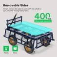 thumbnail image 3 of VIVOSUN Heavy-Duty Mesh Steel Garden Cart, 400 lbs Capacity, Steel Utility Garden Wagon with Removable Sides, 8" Pneumatic Tires, 3 of 7