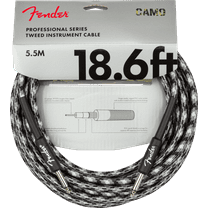 Genuine Fender® Professional Series Instrument Cable, 18.6', Winter Camo