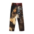 thumbnail image 3 of Lsque Flower Crown Dog Print Men's Pajama Pants, Lounge Pant - Comfortable Home Wear,Elastic Waistband, Stylish Design-Small, 3 of 9