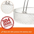 thumbnail image 2 of SNNROO Air Fryer Basket  Steamer Basket for Instant Pot  304 Stainless Steel Mesh Basket for Instant 6Qt 8Qt Air Fryer  Air Fryer Accessory 8 inch Basket with Handle, 2 of 5