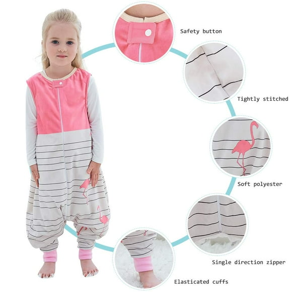 Wearable Blanket with Legs Baby Sleeping Sack Early Walker Winter Sleep Sacks Girl Toddler