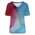 thumbnail image 4 of Camisetas con estampado floral con cuello en V para mujer Blusas femeninas cómodas a la moda Tops OAVQHLG3B Store  lin121212, 4 of 4