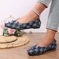 thumbnail image 4 of Blue Women Denim Flats With Pointed Toe For Comfortable Walking Shoes And Casual Style In Warm Weather, 4 of 9