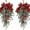 2PC, variant on laqbezok 2Pcs Christmas Door Swags, Garland Christmas Swag Teardrop Ornament, Pine Cone Red Bow Decorative Props Pendant, Wall Hanging for Front Door Indoor Outdoor Wall Hanging Wreaths Decor