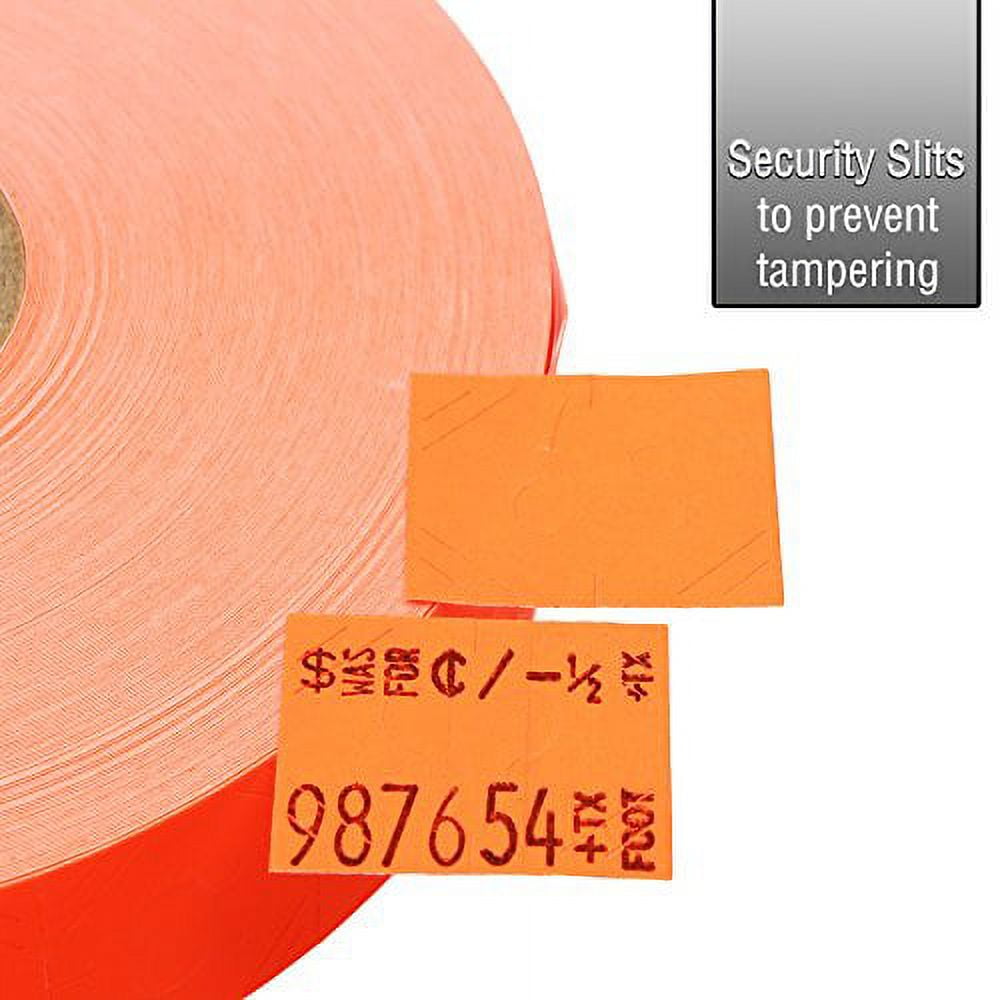 Black on Fluorescent Red SALE PRICE Removable Labels Without Tamper Proof  Vertical Slits