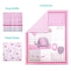 thumbnail image 2 of La Premura Baby Elephant Nursery Crib Bedding Set for Girls - Pink Elephant & Love Balloons 3-Piece, 2 of 8