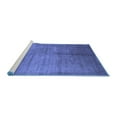 thumbnail image 2 of Ahgly Company Machine Washable Indoor Round Abstract Blue Contemporary Area Rugs, 4' Round, 2 of 4