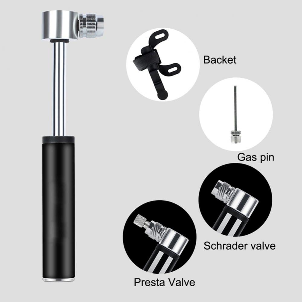 Glumes Mini Floor Bike Pump Super Fast Tire Inflation High Pressure Bicycle Pump with Stabilizing Foot Peg for Road & Mountain Bikes Secure Presta and Schrader Valve Connection