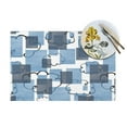 thumbnail image 4 of YFYANG Washable Heat-Resistant Placemats, 70% PVC/30% Polyester, Blue Dream Cloud Graffiti Kitchen Table Mat, 12" x 18" 1 Piece, 4 of 6