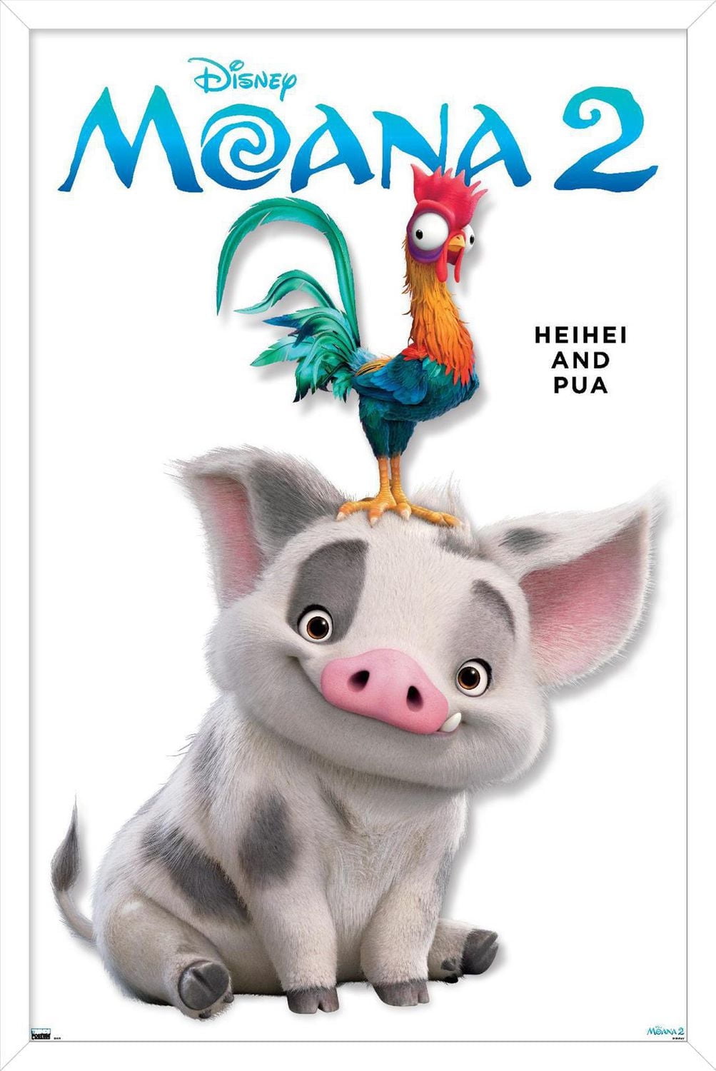 Disney Moana 2 - Heihei and Pua Feature Series Wall Poster, 22.375" x 34"