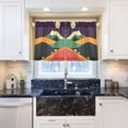 thumbnail image 5 of Yayeee Kitchen Curtains Tier Pair Light Filtering 27"x24" Rod Pocket Short Cafe Window Panel, Purple Mountain, 5 of 7