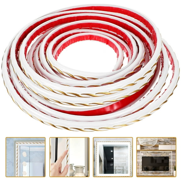 HONITANO 1Pack Self Adhesive Molding Trim Flexible Molding Trim Decorative for Tv Background Wall Cabinets Mirrors 12In