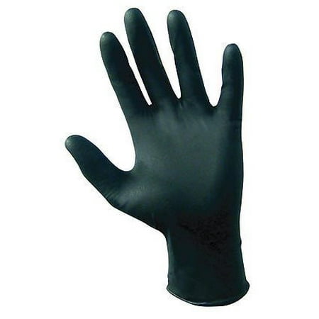 Baltimore Ravens Gloves - SAS Safety 66518 Raven 6 mil Black Nitrile Disposable Gloves - Large - 10 Pack(100 Gloves per Box)