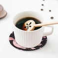 thumbnail image 5 of KLL Drink Coasters Set Round Shape of 4,PU Leather Absorbent Coasters Set Decorative Coffee Cup Coasters Housewarming Gift for Home Decor-Cute Axolotl Sakura Blossoms, 5 of 5