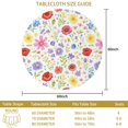 thumbnail image 3 of Pioneer Flower Floral Print Pattern Round Tablecloth 60 X 60 Inch, Wrinkle Resistant Wipeable Table Cloth for Kitchen Dining Picnic Patio Party, 3 of 6