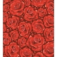 thumbnail image 3 of Rose Duvet Cover Set, Vivid Red Roses Rain Water Drops Graphic Dewy Meadows Inspired Romantic Pattern, Decorative 3 Piece Bedding Set with 2 Pillow Shams, Calking Size, Ruby Vermilion, by Ambesonne, 3 of 3