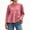 Pink, variant on Women's Long Sleeve Peplum Sweatshirt Crew Neck Ruffle Cuff Casual Babydoll Top