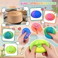 thumbnail image 4 of Mystery Dumpling Squeeze Iridescent Giant Dumpling Toys, Daily Office & At Home, Glitter Simulated Steamed Bun, Adults Stress Relief Sensory Fidget Ball, Hand Pinching Steamed Rolls [Orange], 4 of 8
