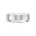 thumbnail image 3 of Mens 10K White Gold 8mm Comfort Fit Wedding Band Ring with Bevel Edge for Men, 3 of 6