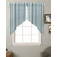 thumbnail image 2 of Colored Stripes Swag Valances for Windows, Modern Abstract Pink Blue Turquoise Lines Rod Pocket Sheer Valances for Windows, Swag Toppers Light Filtering for Kitchen Living Room 2 Panels 36''x45'', 2 of 6