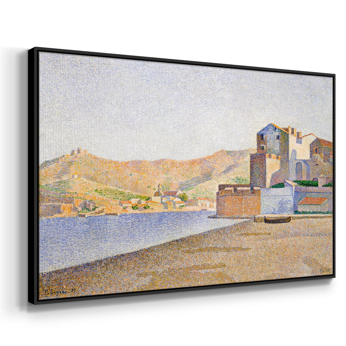 Vintage Landscape-XXXIV By Wexford Home Framed in Black Wood Gallery Wrapped Canvas 27 in. x 41 in.