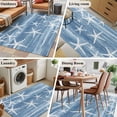 thumbnail image 5 of Rectangle Area Rugs 4 x 6 Ft, Blue Coastal Non-Slip Residential Carpet, Summer Ocean Waves Ombre Sea Starfish Indoor Crawling Mats Runner Rugs for Living Room/Dining Room/Bedroom, 5 of 9
