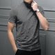 thumbnail image 1 of Camiseta informal de moda para hombre, suéter de manga corta con cuello de tortuga, camiseta interior ajustada, 1 of 3