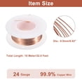 thumbnail image 4 of Uxcell Soft Copper Wire (24 Gauge, 32.8 FT), 99.9% Pure Bare Copper Wire for Crafts, 4 of 7