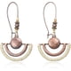 thumbnail image 1 of UBIUO - Pendientes bohemios ligeros hechos a mano con forma de abanico para mujer, geométricos, colgantes, huecos, semicirculares, joyería étnica tribal africana, 1 of 4