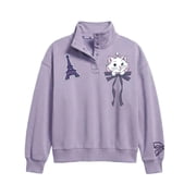 Marie The Aristocats Womens Quarter Snap Pullover, Sizes XS-3XL