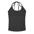 thumbnail image 5 of DHFJKG Lace Trim Camisole For Women Halter Crop Tank Tops Summer Scoop Neck Going Out Slim Fit Fashion Clothes Comfortable Top, 5 of 9