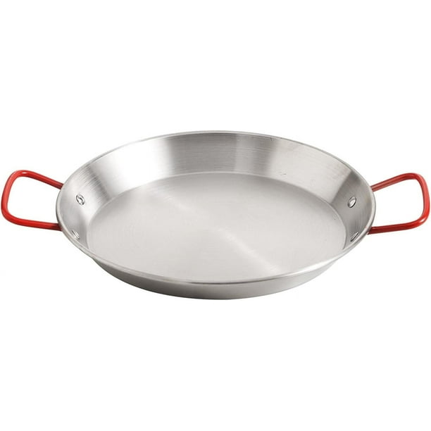 Sartén para cocinar paella, sartén de acero inoxidable para parrilla, utensilios de cocina para paella con mango anti-escaldaduras para servir de 3 a 5 personas, cocina casera, restaurante [Clase