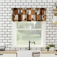 thumbnail image 3 of Cowhide Kitchen Curtain Valance, Farm Animal Skin Western Wildlife Splicing Window Valance, for Bedroom Living Room Cafe Bathroom 1 Panels W54xL18in, 3 of 4