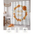 thumbnail image 7 of Thanksgiving Day Autumn Pumpkin Fall Wood Grain Shower Curtain Set ，Waterproof Fabric Shower Curtains Shower Curtains for Bathroom,Bathroom Decor 48"x72", 7 of 7