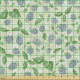 thumbnail image 2 of Ambesonne Botanical Fabric by the Yard Upholstery, Garden Blossoms Leaves, 10 Yards, Lavender Blue Fern Green, 2 of 5