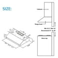 thumbnail image 3 of Toytexx 900 CFM Under-Cabinet Range Hood, 36-inch Kitchen Exhaust Fan, 3-Speed, Gesture & Remote Control, LED Lights, Stainless Steel Baffle Filters, 120V, 3 of 8