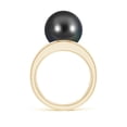 thumbnail image 2 of Angara Solitaire Tahitian Cultured Pearl Double Shank Ring in 14K Yellow Gold for Women | June Birthstone Jewelry for Her, 2 of 8