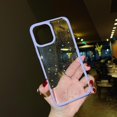 thumbnail image 4 of Clear Case Compatible with iPhone 12 Pro Max Case Cute Candy Color Soft Silicone TPU Gel Silicone Protective Camera Screen Protective Case Purple Glitter, 4 of 7