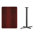 thumbnail image 2 of Bowery Hill 30" x 42" Restarant Bar Table in Black and Mahogany, 2 of 2