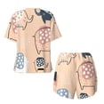 thumbnail image 5 of Naloa Cute Ink Drawn Elephants Women's Short-Sleeved Pajama Set, Loungewear, Summer pajamas, Breathable Cozy - XX-Large, 5 of 9