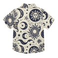 thumbnail image 2 of Dailycode Small Short Sleeve Button Down Shirts Mystical Sun Moon Star Zodiac Casual Shirt 3-10 Years, 2 of 9