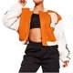 thumbnail image 2 of Puntoco Chaqueta de bombardero para mujer Bordado de llama Chaqueta informal corta regular Otoño e invierno Nuevo Puntoco Puntoco-3901, 2 of 6