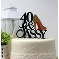 thumbnail image 4 of All About Details 40 & Sassy Cake Topper (Black and Gold), 1pc, 40th Birthday, Party Decor, Glitter Black and Gold, 4 of 4