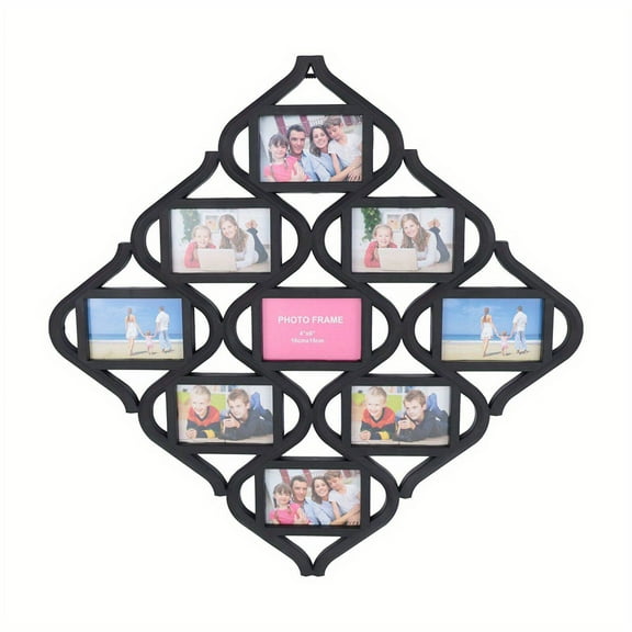 Btidfty 4x6In Wall Photo Frame Collage Diamond Shaped Wall Hanging Picture Frame Reusable Creative Photo Frame for for Wall Decoration And Photo Display