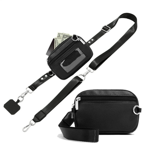 MezoJaoie Cell Phone Lanyard with Wallet Cell Phone Belt with Zippered Pouch Adjustable Neck Safety Chain with Tab for School Events Fitness Activities Travel Concerts richly