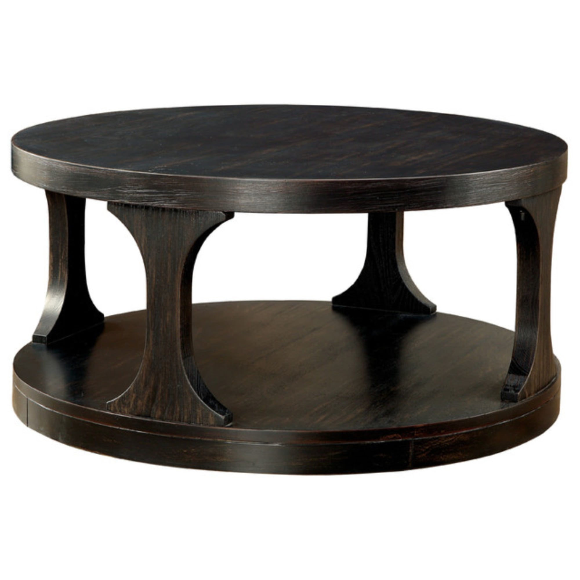Carrie Transitional Coffee Table, Antique Black - Walmart.com