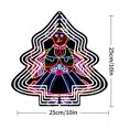 thumbnail image 7 of Vibrant Metal Hanging Christmas Tree Wind Spinner - Colorful Floral Patterns & Concentric Glow for Festive Yard & Garden Decor, 7 of 7