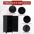 thumbnail image 3 of Mini Locker 4.3 x 10.8 Inch, 2 Pcs Small Locker with Lock Keys, Metal Money Safe Storage Box for Desk Bedroom, Black/Light Purple, 3 of 7