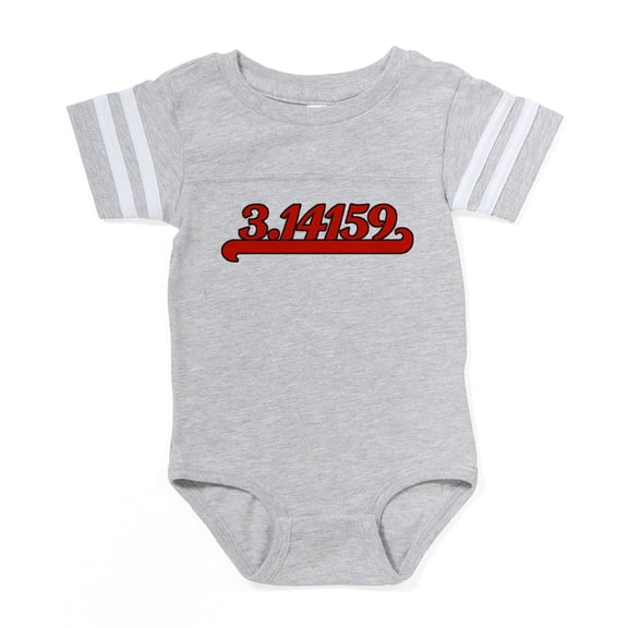 CafePress - Team Pi New_Red - Cute Infant Baby Football Bodysuit
