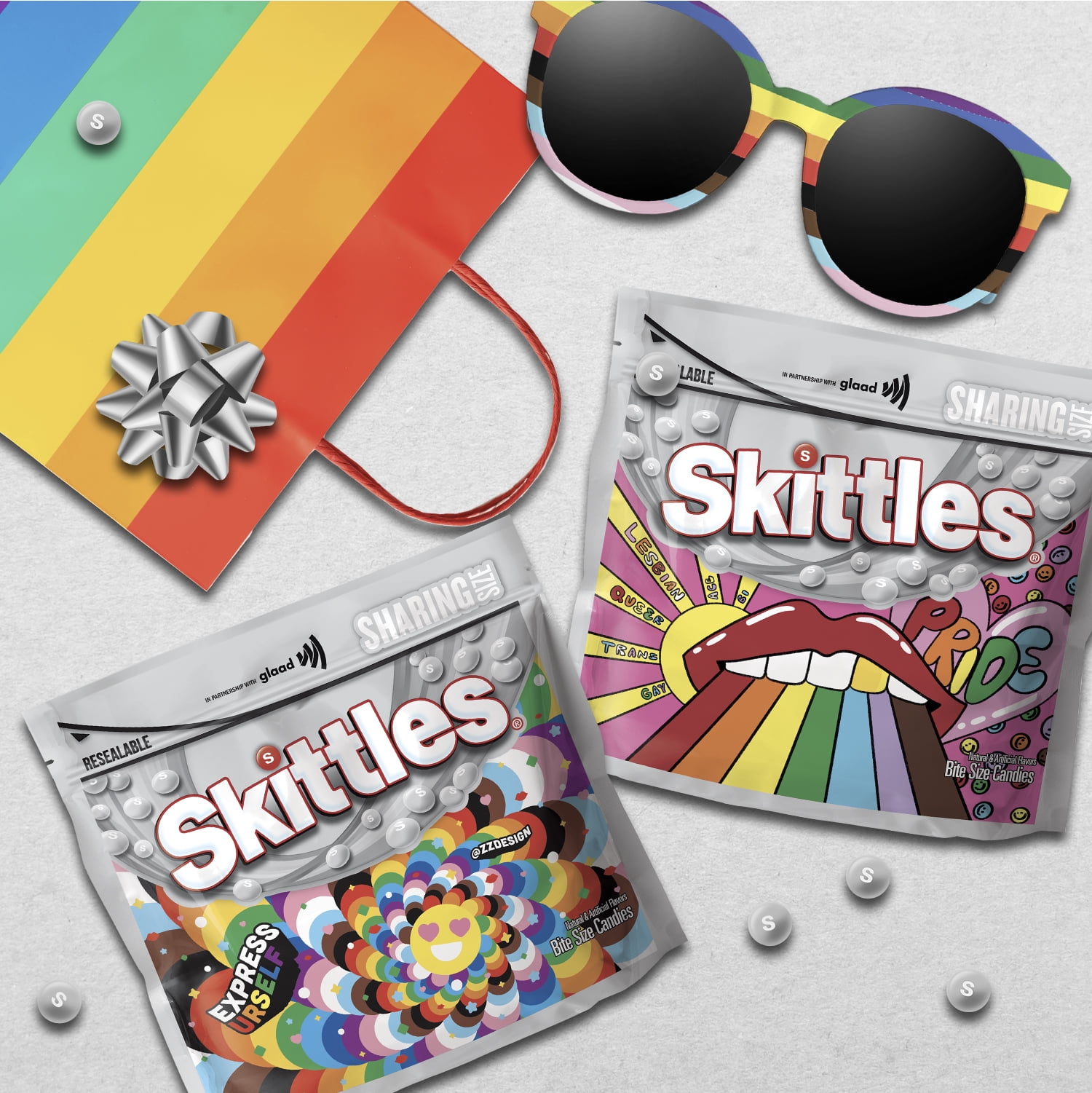 Skittles Original Chewy Candy Limited Edition Pride Pack, Sharing Size Bag - 15.5oz